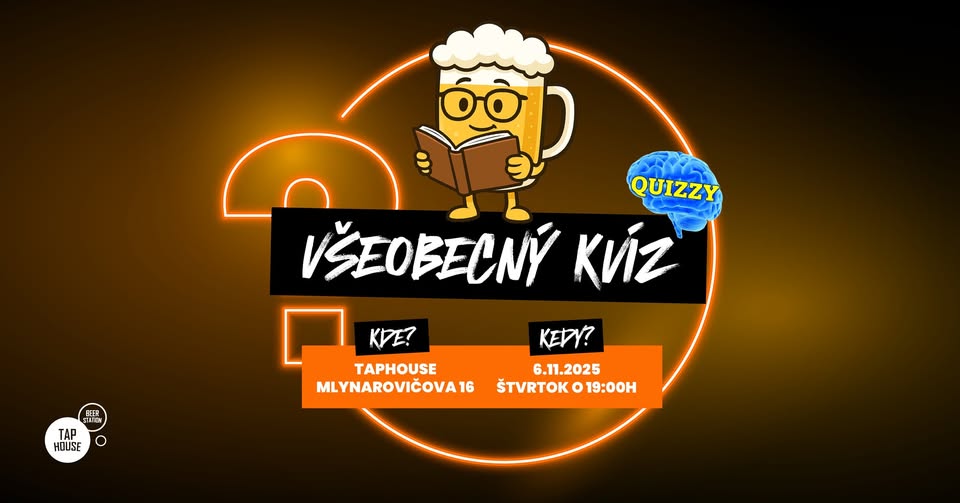 Všeobecný kvíz v TapHouse 🧠🍺