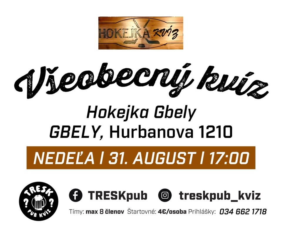Gbely - kvíz v Hokejke