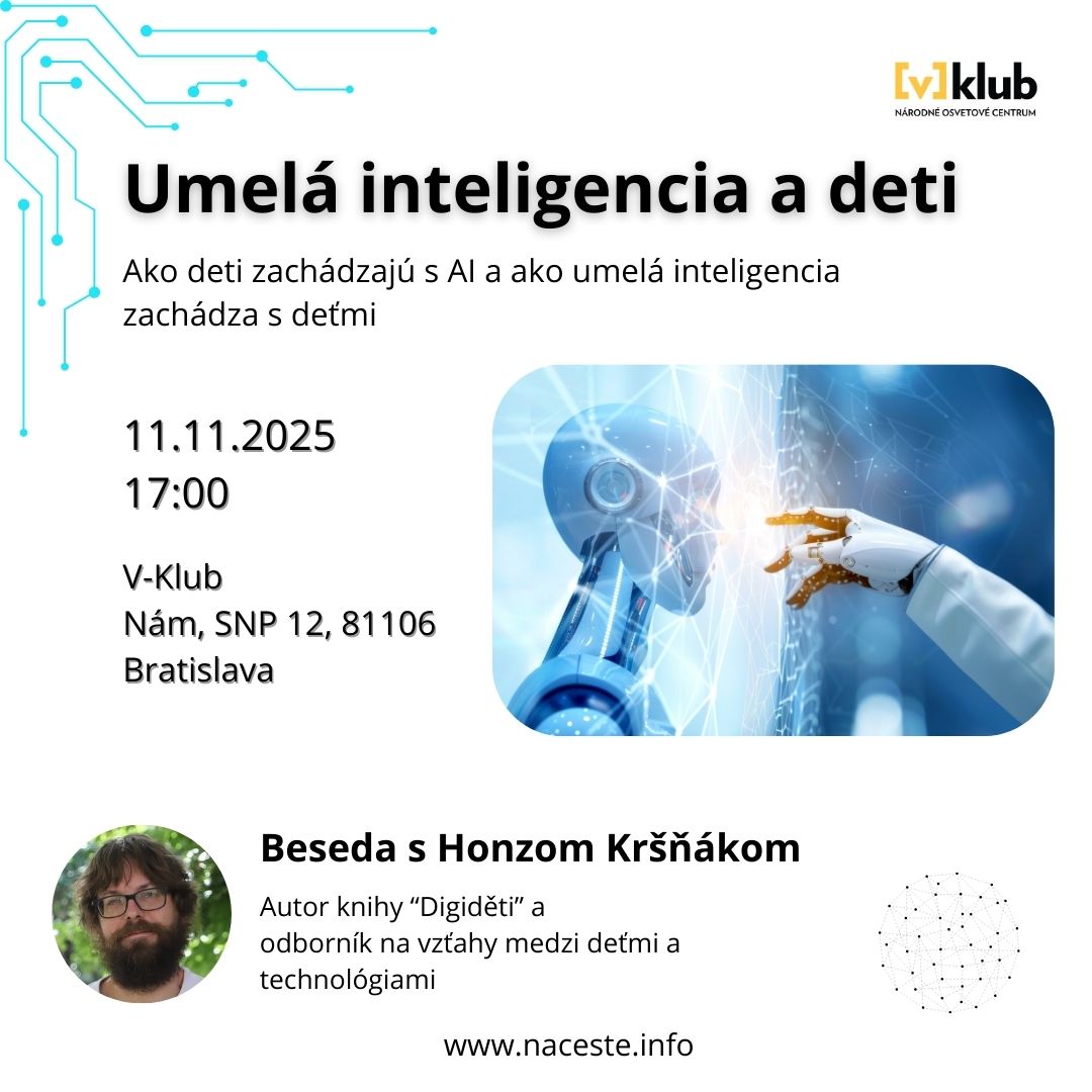 Umelá inteligencia a deti - Prednáška s Honzom Kršňákom