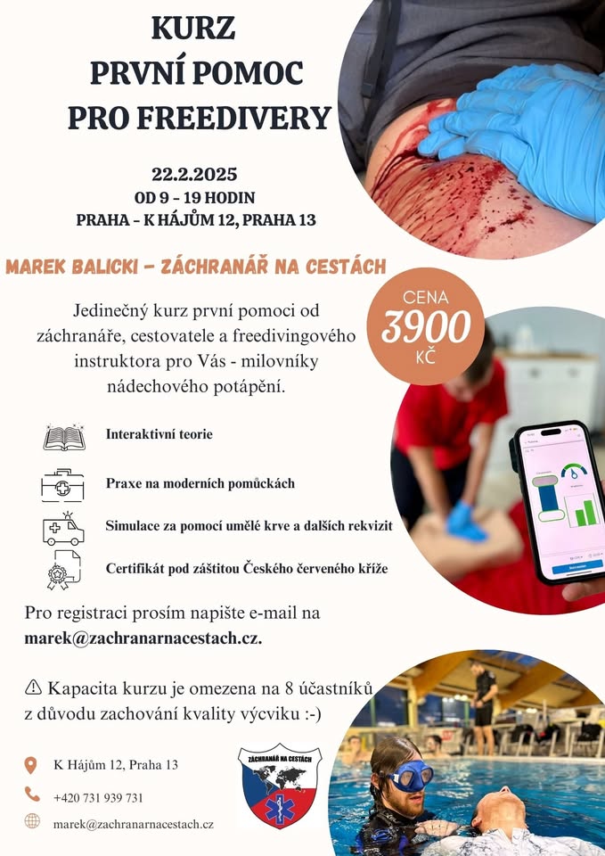 Kurz první pomoci pro freedivery a cestovatele