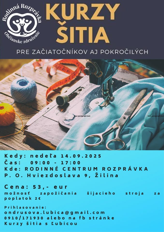 Kurz šitia s Ľubicou