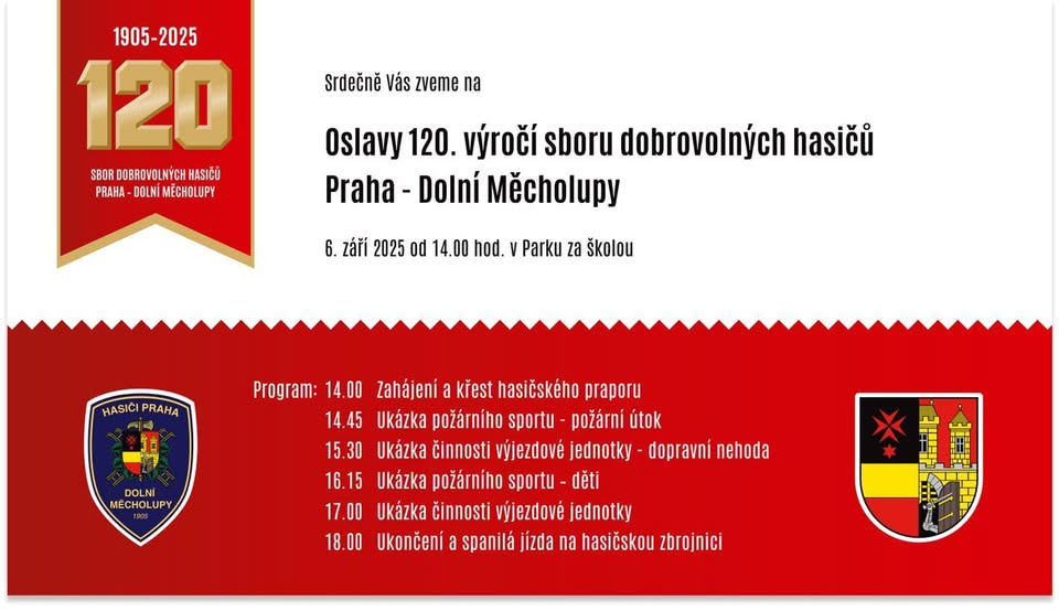 Oslavy 120. výročí SDH Praha - Dolní Měcholupy