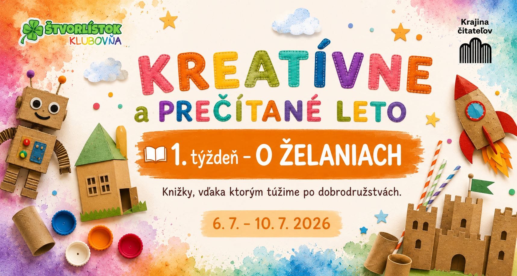 🌈 Kreatívne a prečítané leto 1.týždeň