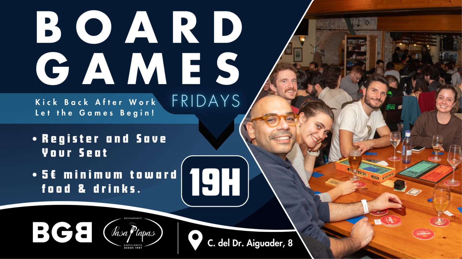 🎲 After Work > Board Games Barcelona @ Pasa Tapas 🍻