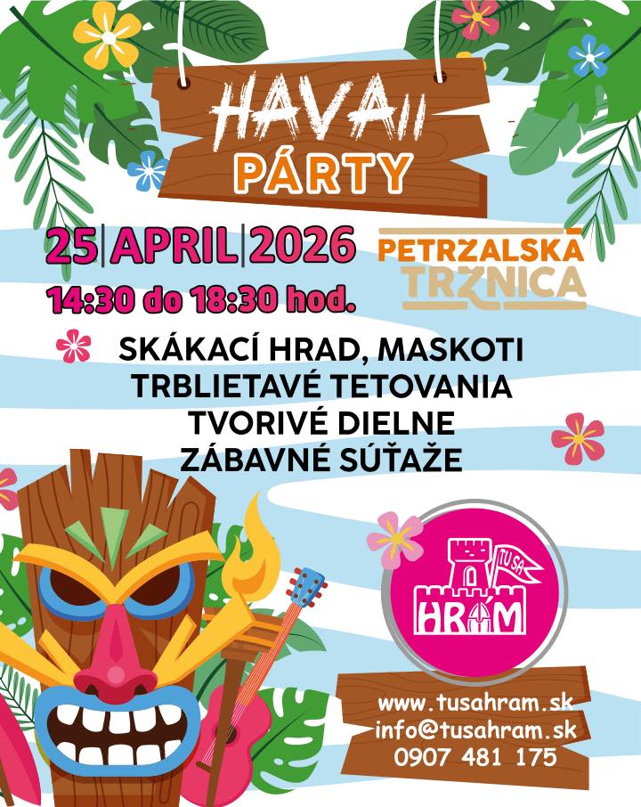 🌺 Havaj párty pre deti | Petržalská tržnica
