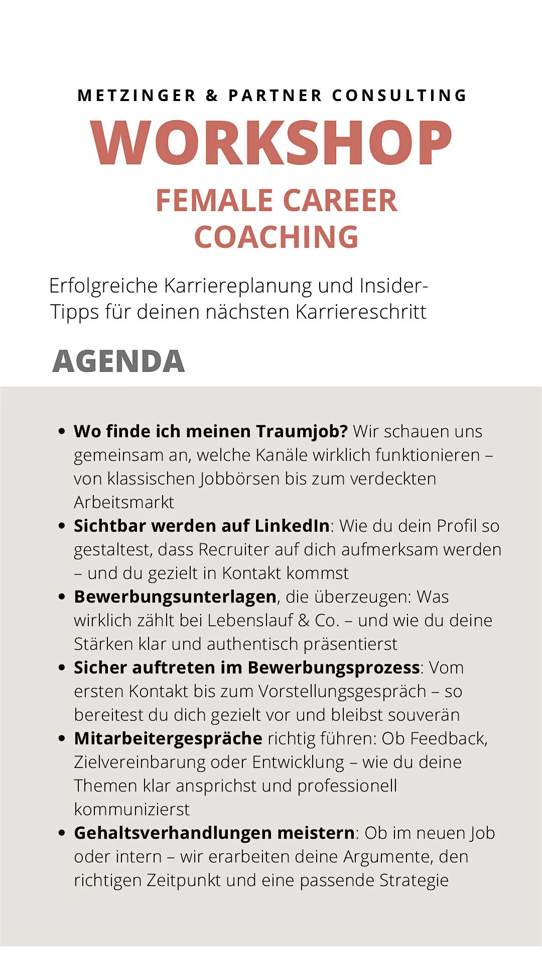 Female Career Coaching: Unlock your potential
