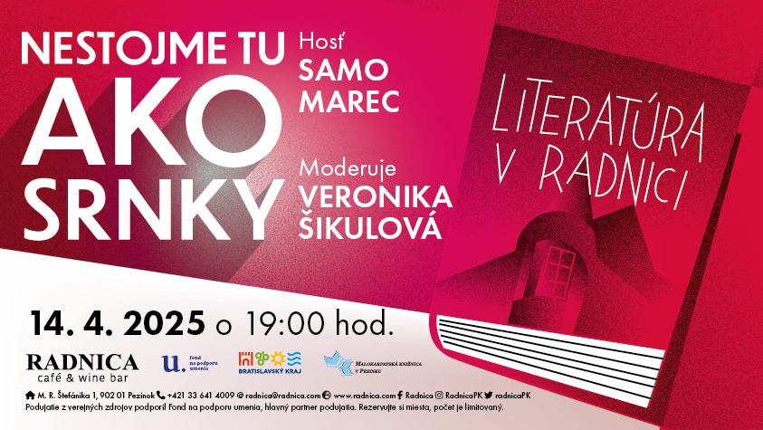 Literatúra v Radnici: Nestojme tu ako srnky so Samom Marecom