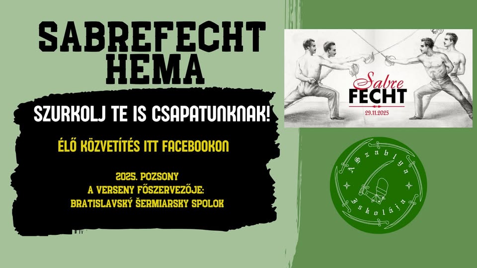 Élő közvetítés - SabreFECHT HEMA, Pozsony 2025.