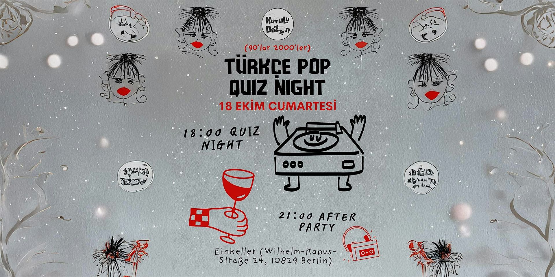 Türkçe Pop Quiz Night & After Party