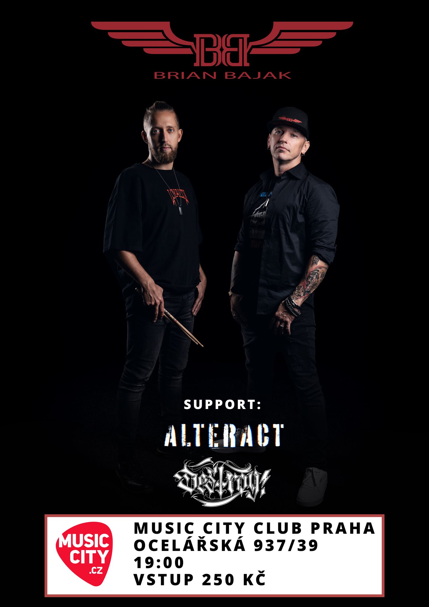 BRIAN BAJAK Group, Music City, Prague, 08.11. + Alteract + Destroy!