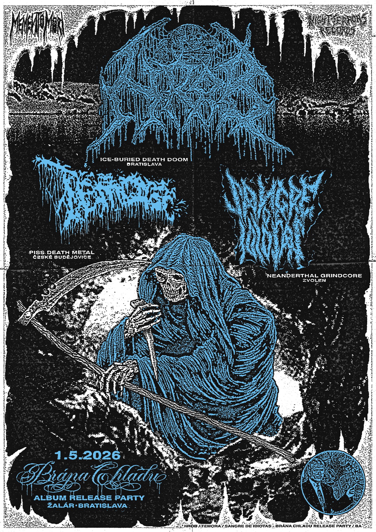 Hrob (Brána Chladu release party) + Temora + Sangre De Idiotas