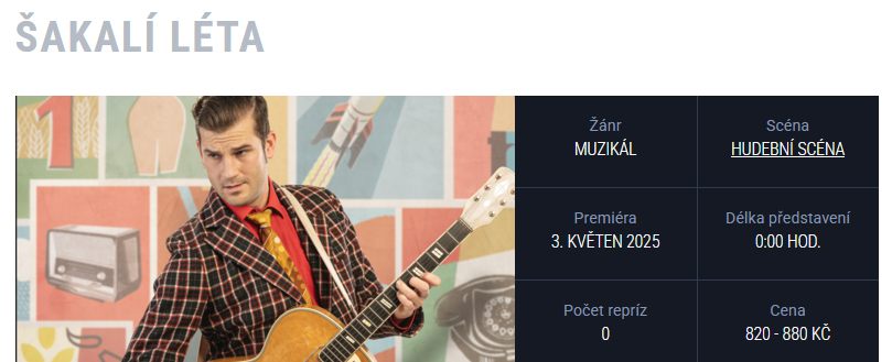 Šakalí léta (veřejná generálka)
