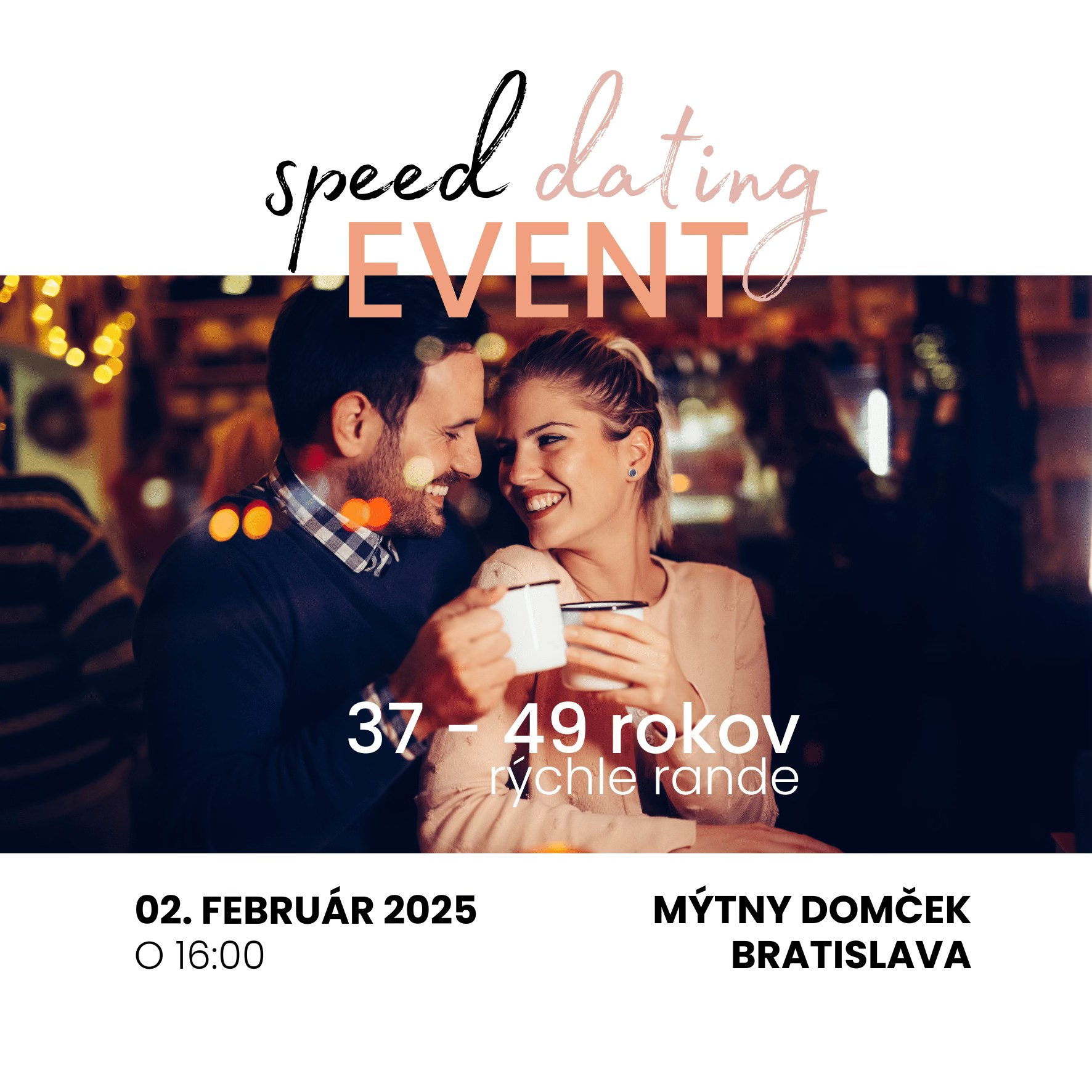 Zoznamovacia akcia - speed dating 37 - 49 rokov