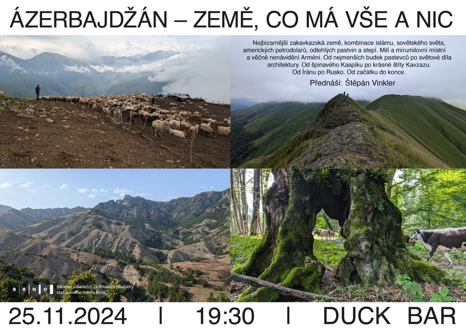 Ázerbajdžán - země, co má vše a nic//přednáší Štěpán Vinkler