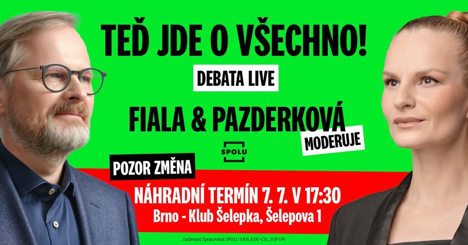PŘESUNUTO Teď jde o všechno! Debata Live Brno
