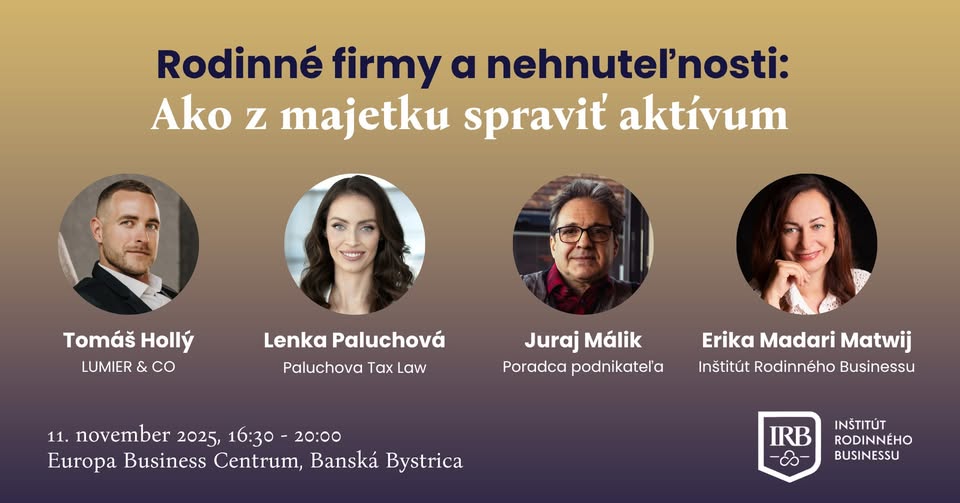 Rodinné firmy a nehnuteľnosti: Ako z majetku spraviť aktívum