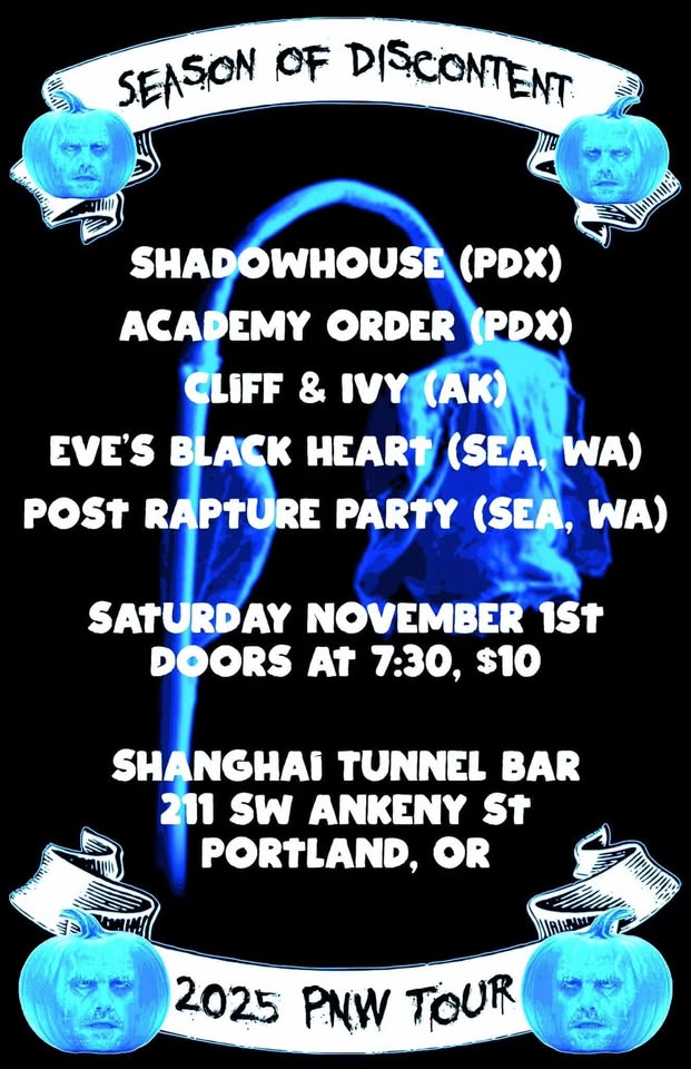 SHADOWHOUSE≈ACADEMY ORDER ≈CLIFF&IVY≈EVE'S BLACK HEART≈POST RAPTURE PARTY