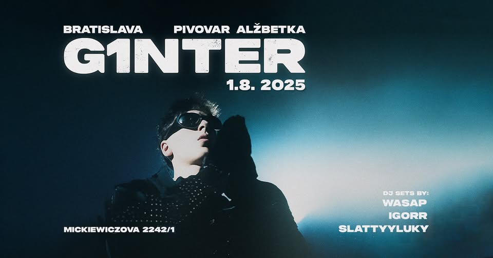 🎤 G1nter live @ Alžbetka | Prvýkrát na Slovensku!