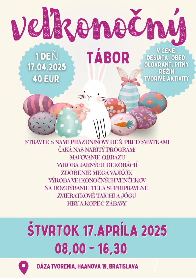 Veľkonočný tábor 1 deň 17.4.2025