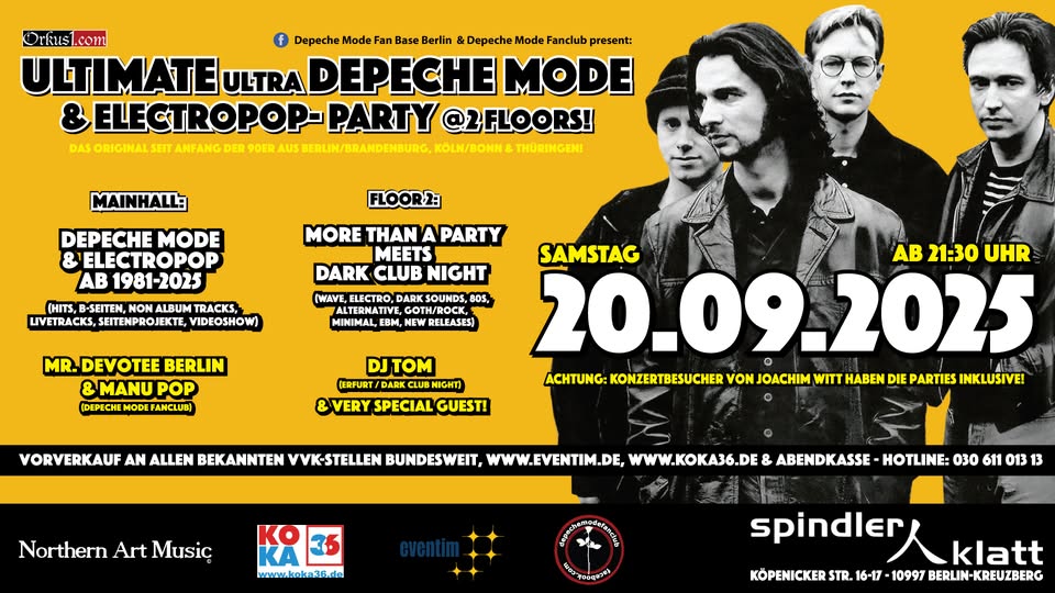 Ultimate "ultra" DEPECHE MODE Special Event@2 Floors!