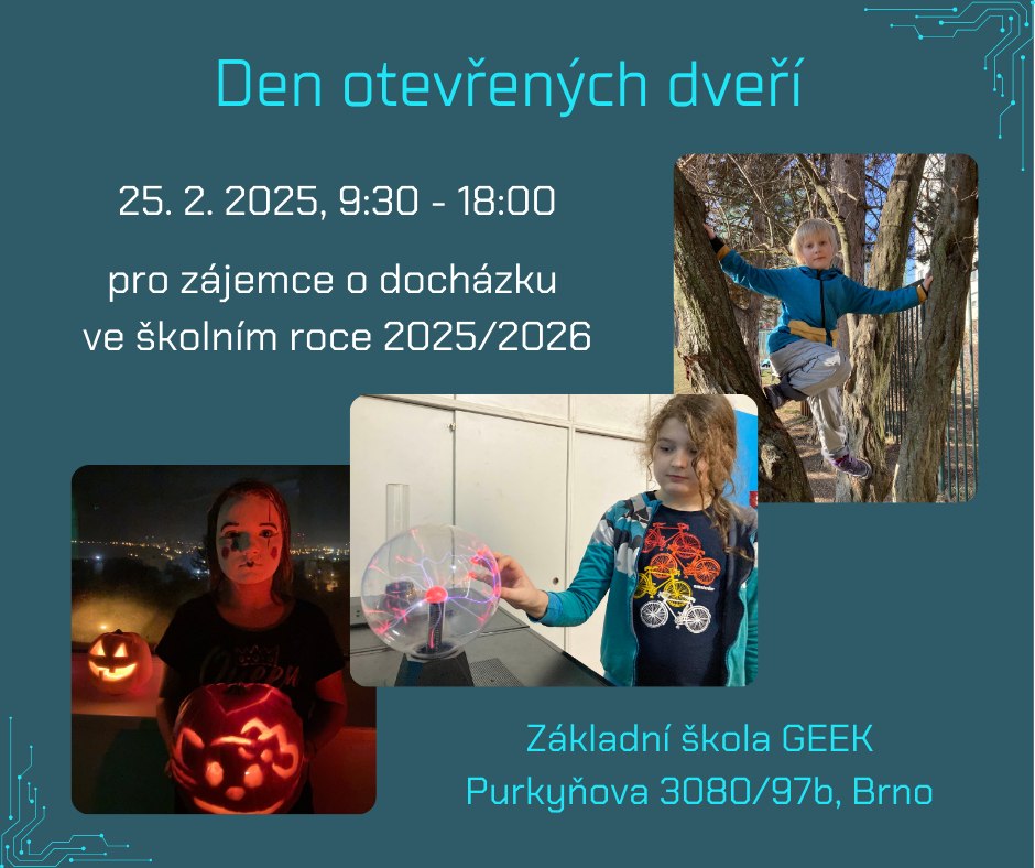 Den otevřených dveří ve škole GEEK