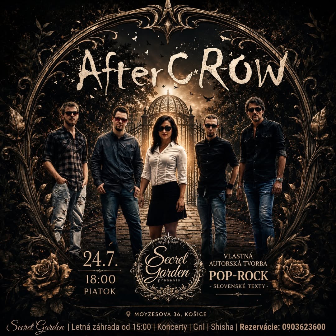 Koncert AfterCROW (Slovenský POP-ROCK)