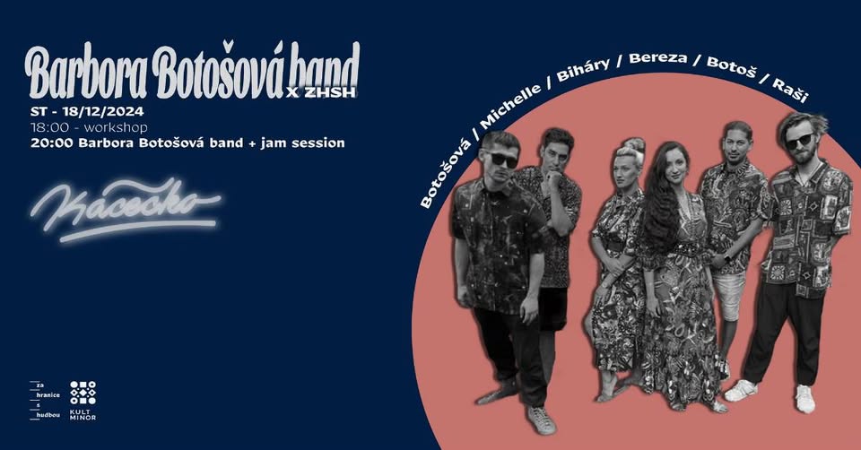 Koncert Barbora Botošová Band x #22 Vianočná párty Za hranice s hudbou v Kácečku!
