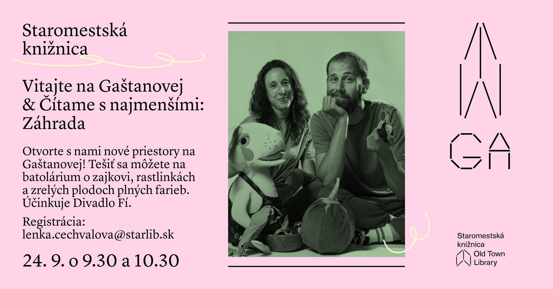 Vitajte na Gaštanovej & Čítame s najmenšími: Záhrada
