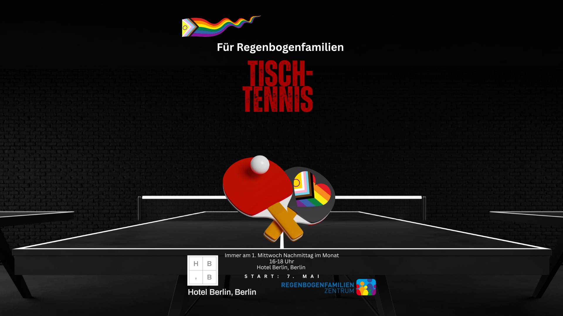Open afternoon: table tennis for rainbow families