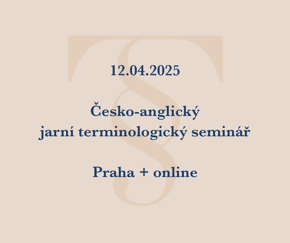 Česko-anglický jarní terminologický seminář