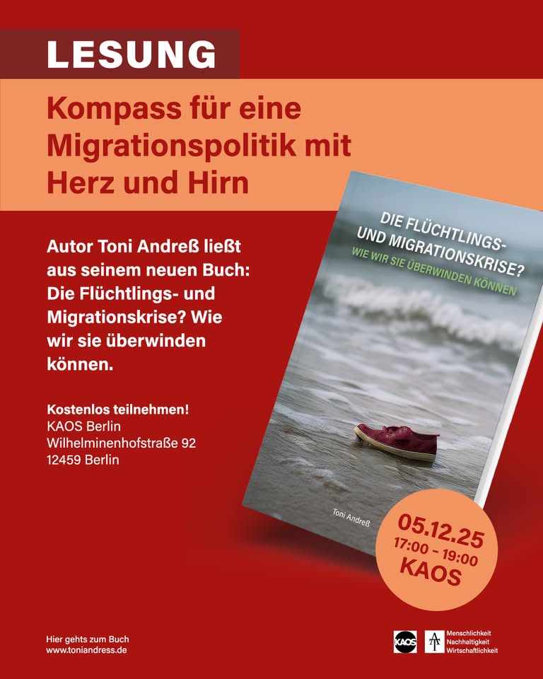 Lesung: Kompass für eine Migrationspolitik mit Herz und Hirn