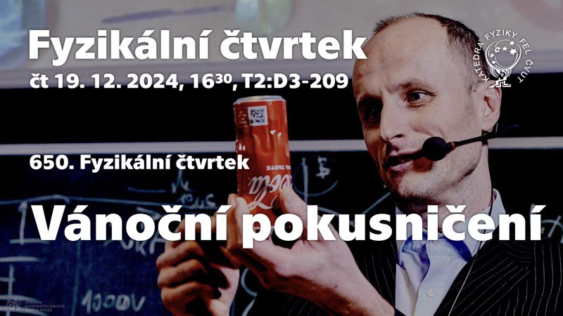 Vánoční pokusničení – 650. Fyzikální čtvrtek