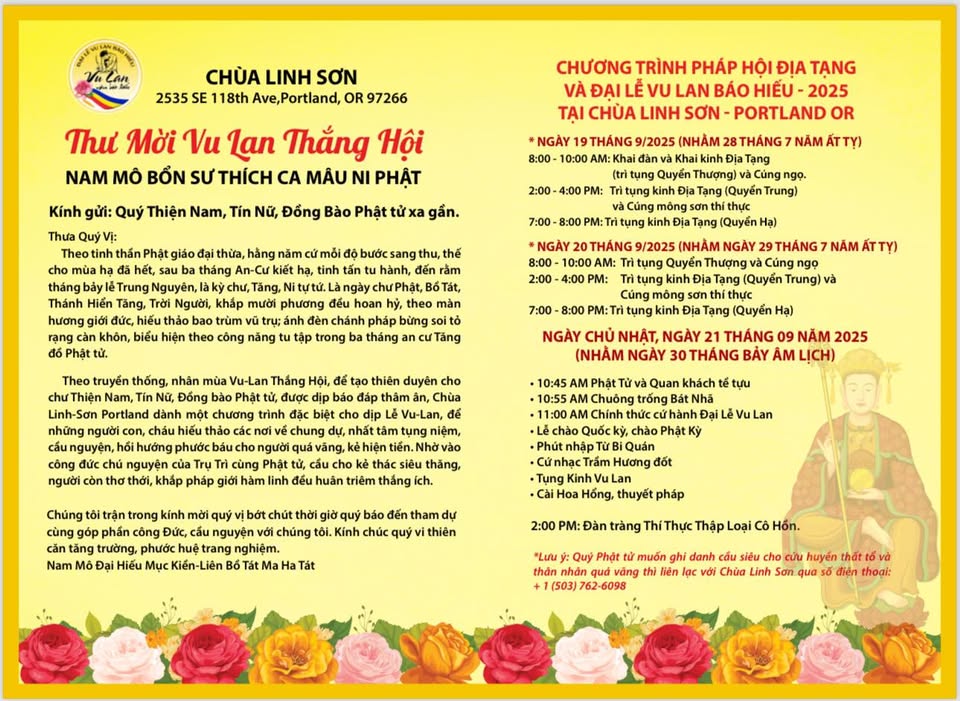 Lễ Cầu Siêu và Đại lễ Vu Lan Báo Hiếu