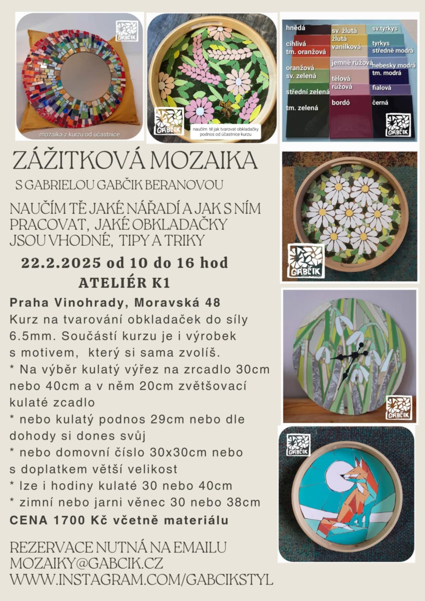 PRAHA Mozaiková dílna pro dospělé