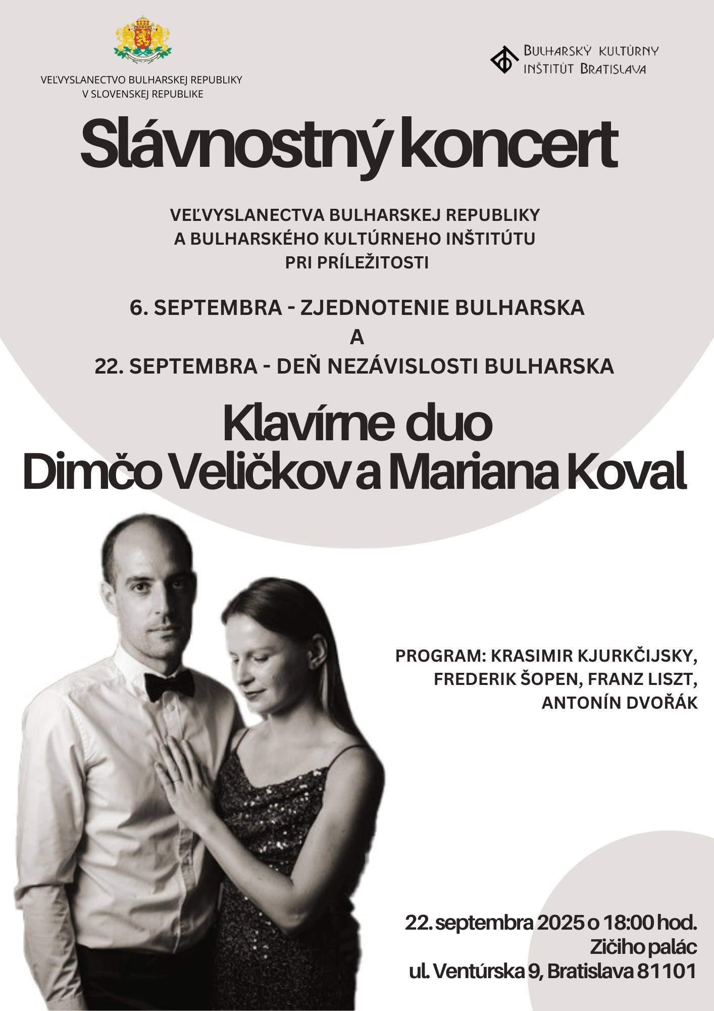 Slávnostný koncert - Dimčo Veličkov a Mariana Koval