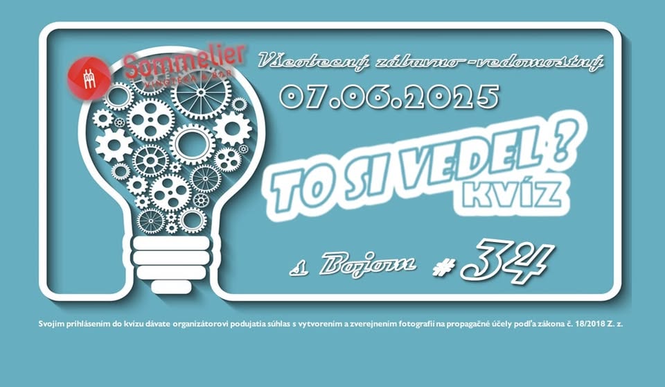 TO SI VEDEL? kvíz v Sommelieri