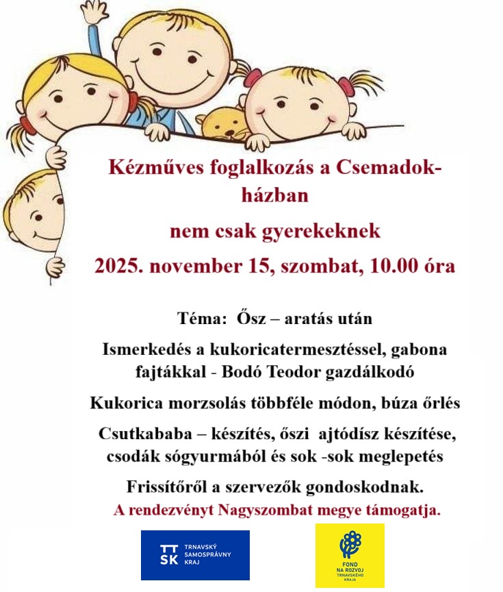 Kézműves-foglalkozás a Csemadok-házban