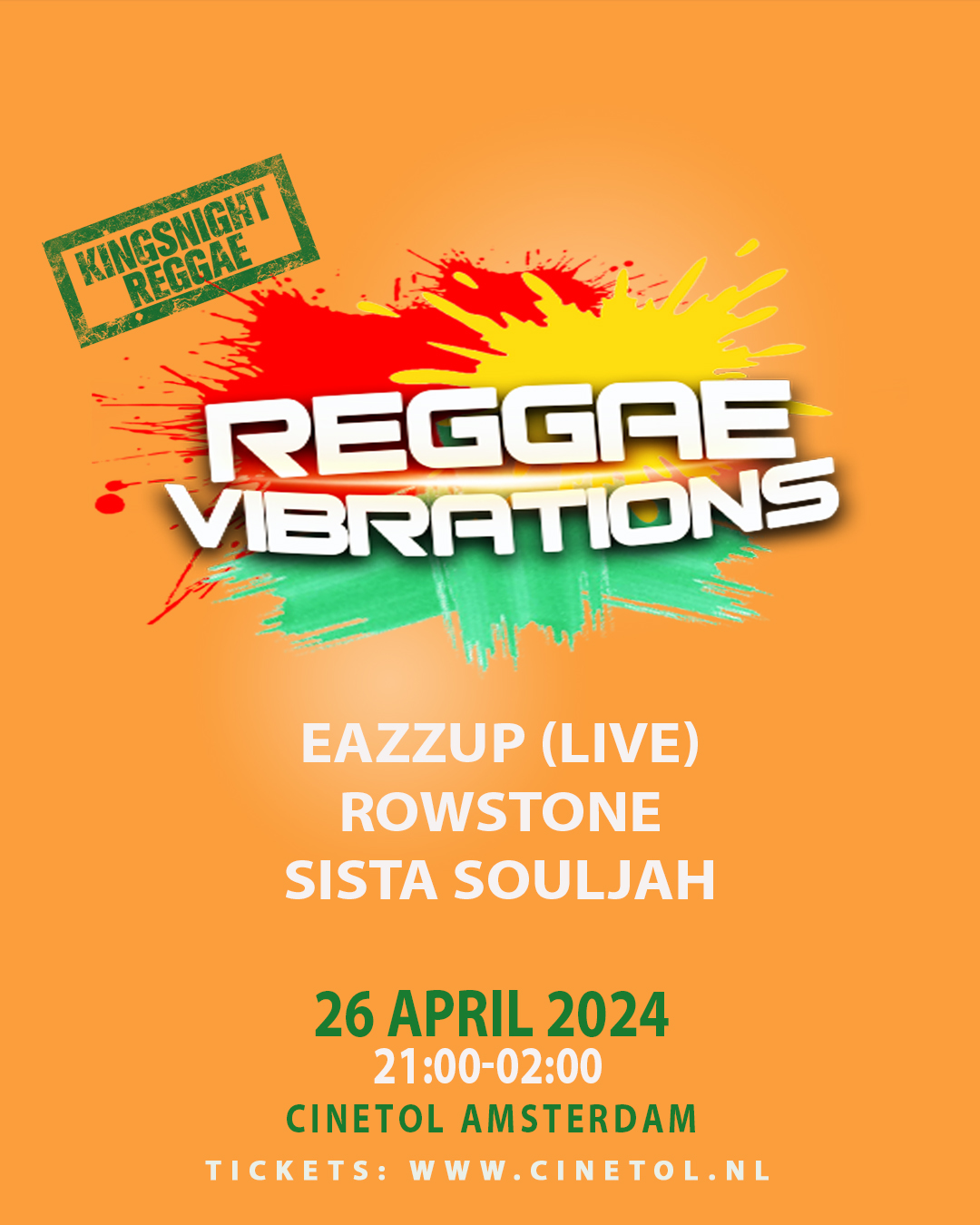 Reggae Vibrations | 25 April Kingsnight