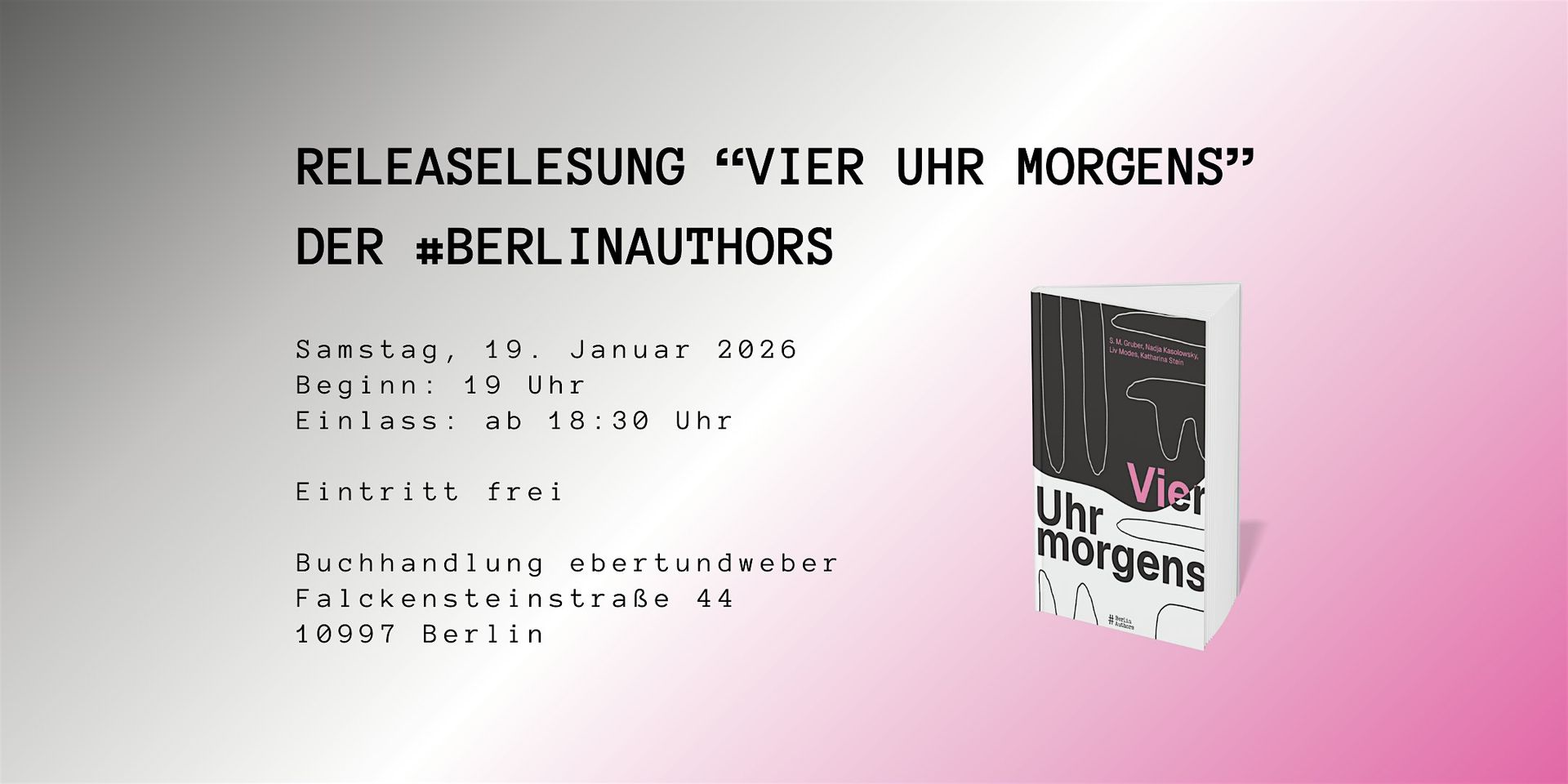 Releaselesung "Vier Uhr morgens"