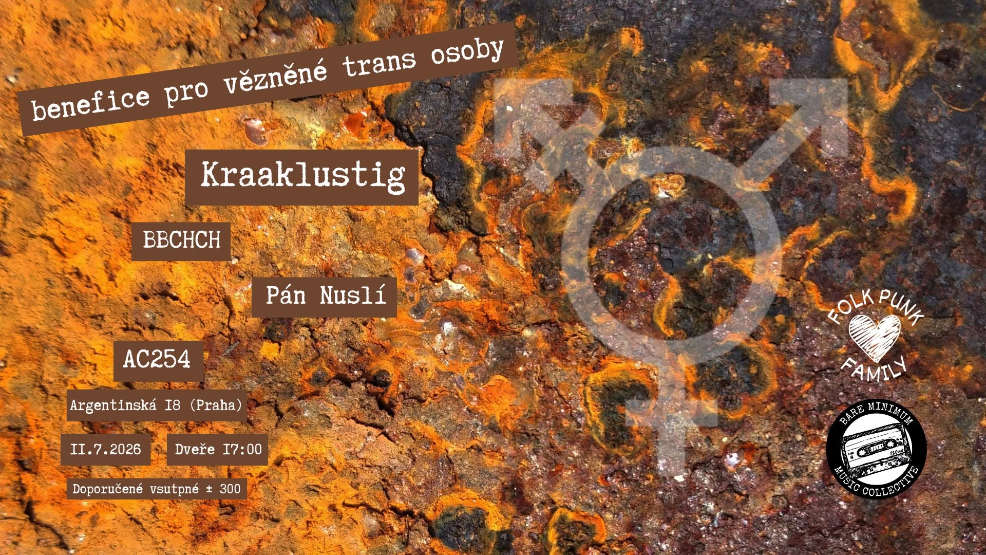 BENEFICE PRO VĚZNĚNÉ TRANS OSOBY: Kraaklustig (NL) + BBCHCH + Pán Nuslí v AC254