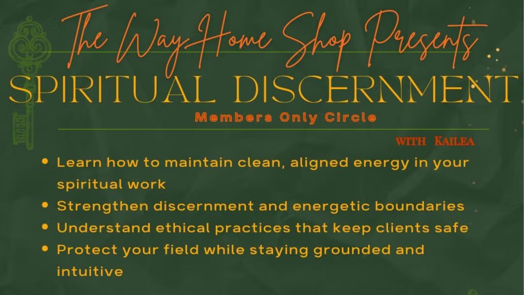 Members Only Circle: Spiritual Discernment