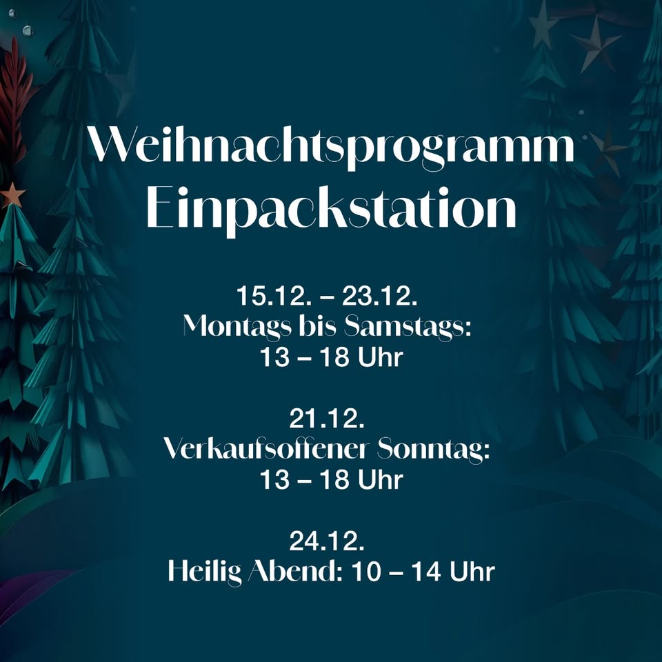 Weihnachtliche Einpackstation