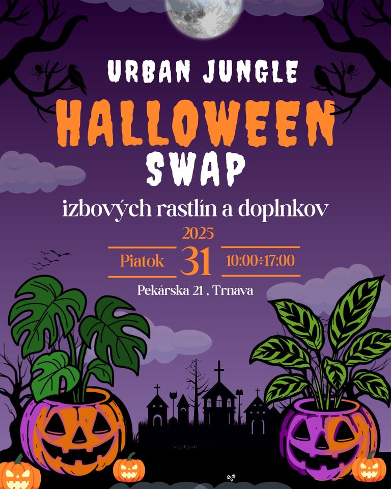 HALLOWEEN SWAP izbových rastlín a doplnkov