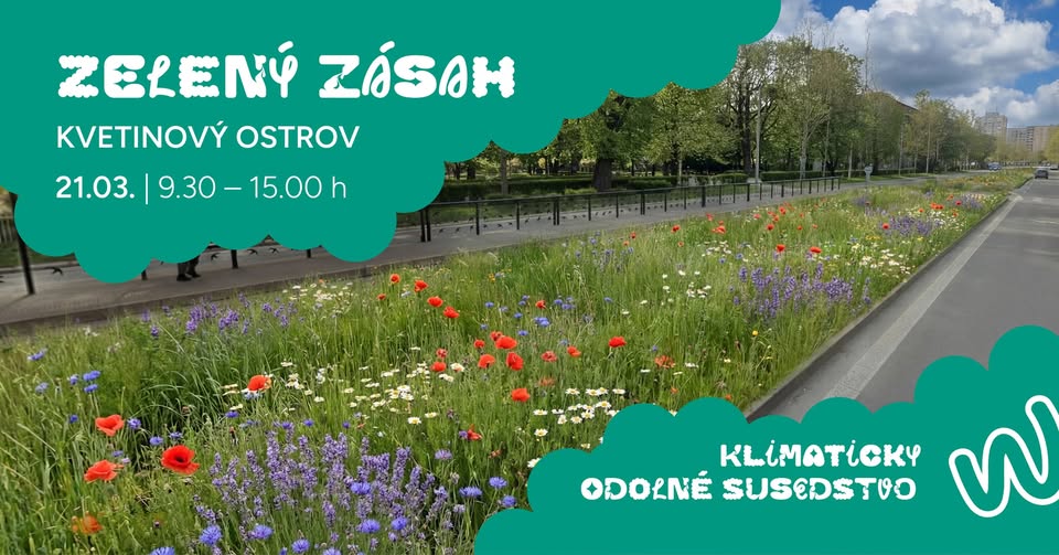 Zelený zásah -  Kvetinový ostrov pri zastávke Poliklinika Sever