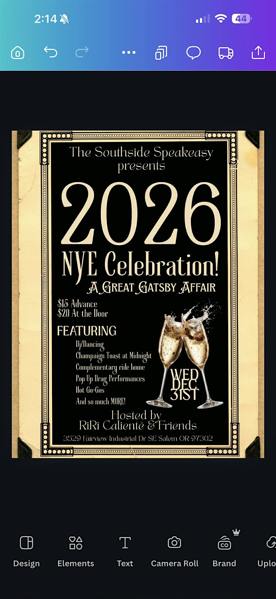 2026 NYE Celebration A Great Gatsby Affair