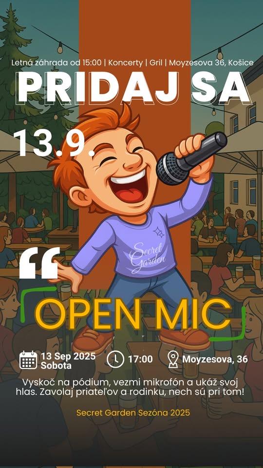 OPEN MIC event (Pridaj sa)