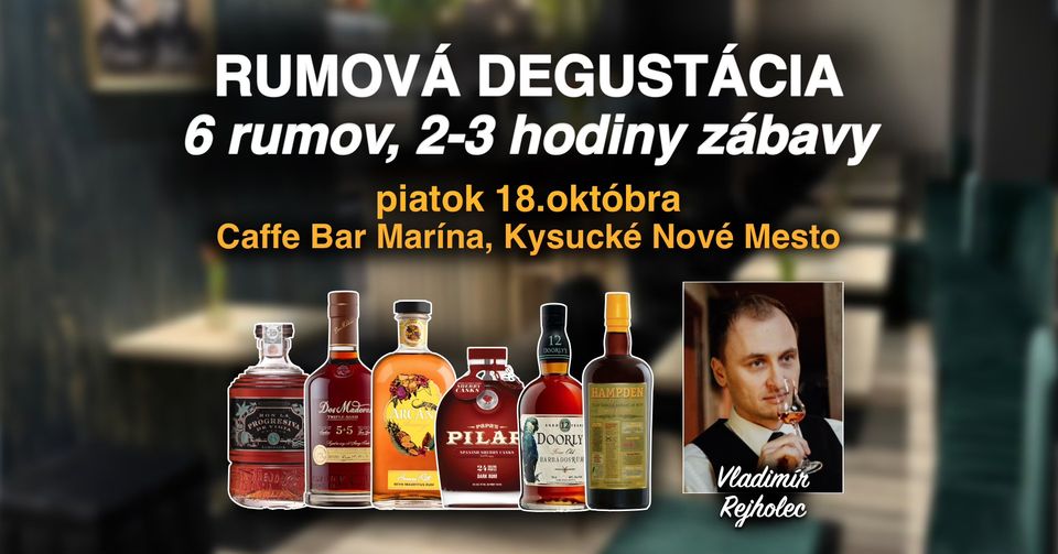 Riadená degustácia rumov - Caffe Bar Marína, Kysucké Nové Mesto