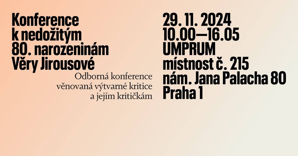 Konference k nedožitým 80. narozeninám Věry Jirousové