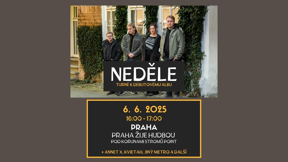 Neděle na Praha žije hudbou | turné k debutovému albu