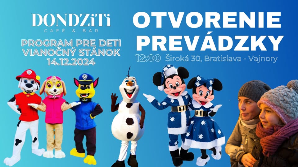 Otvorenie prevádzky DONDZiTi s programom pre deti a rodičov.